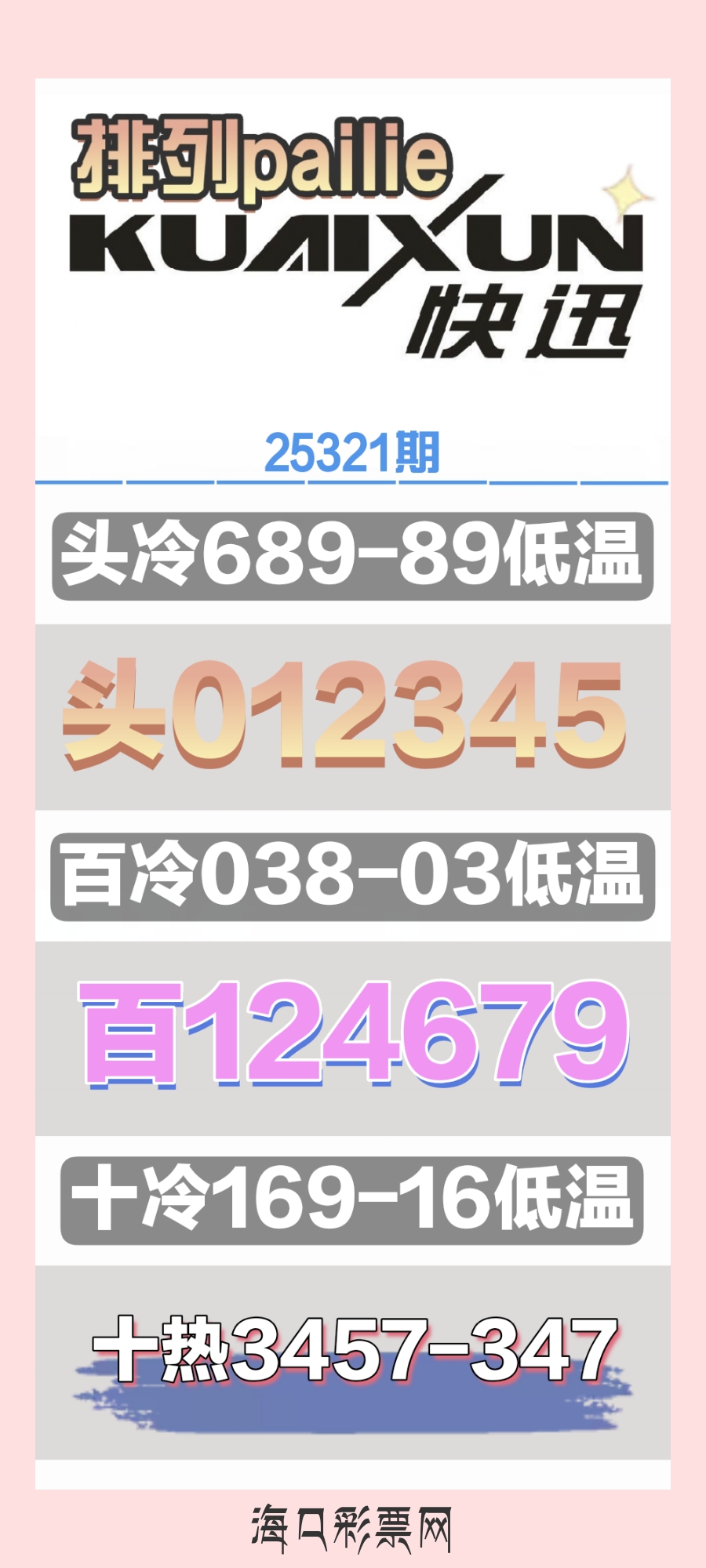 25321期 快——讯